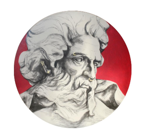 CUADRO DECORATIVO POSEIDON ORO