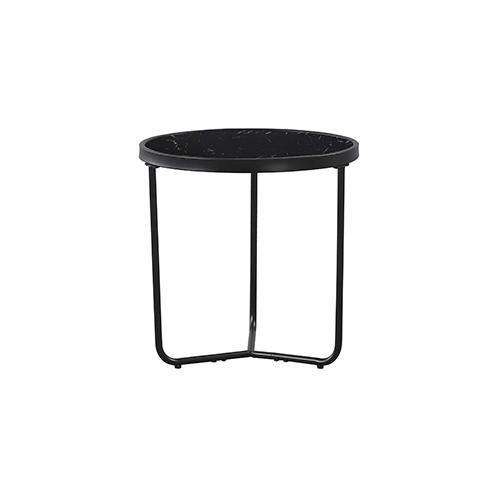 MESA LATERAL KHIARA MARMOL NEGRO-CRISTAL