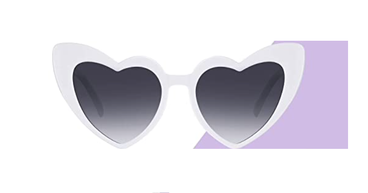 HEART WHITE SUNGLASSES