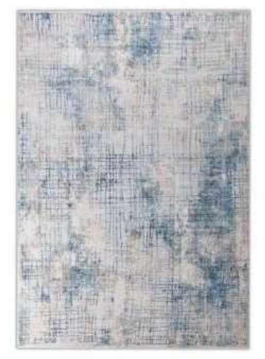 TAPETE KEMER AZUL CREMA