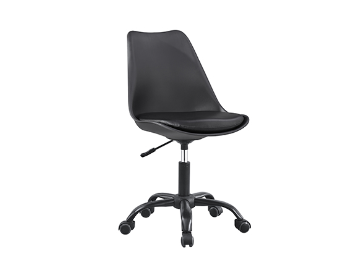 SILLA NEW OFFICE 3 NEGRA PATAS NEGRAS
