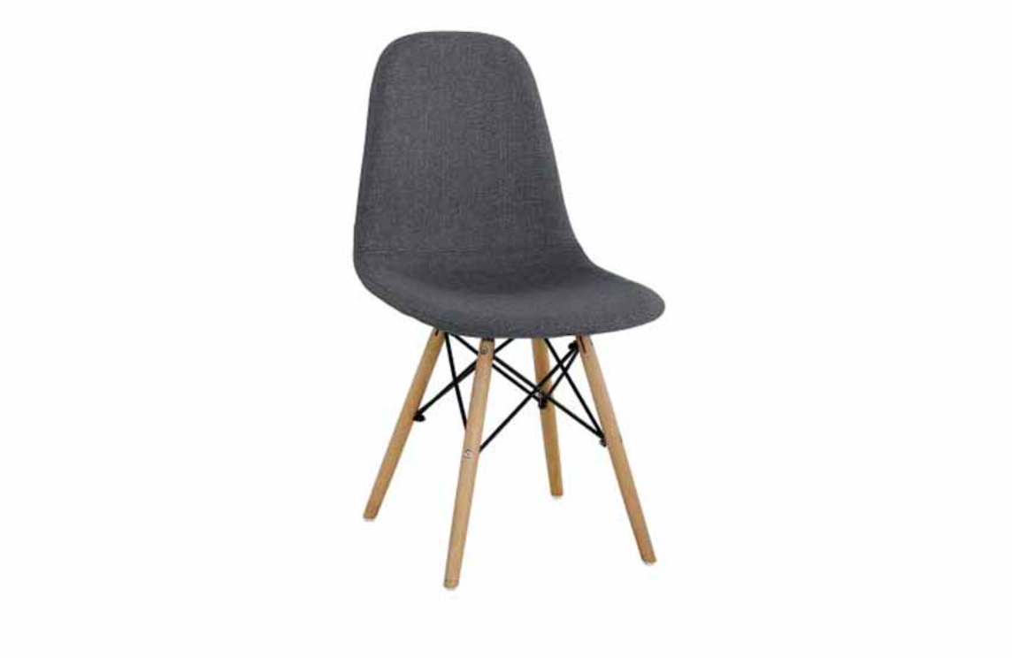 SILLA KODA TELA GRIS NATURAL