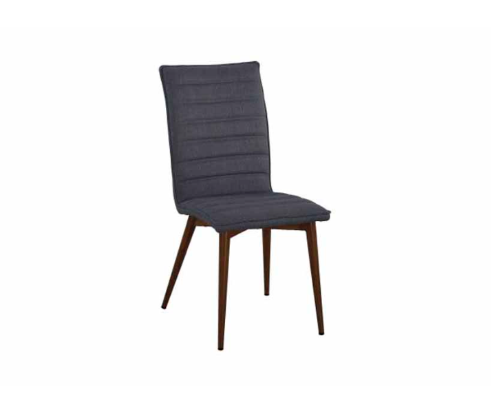 SILLA HABITA TELA GRIS METAL/MADERA