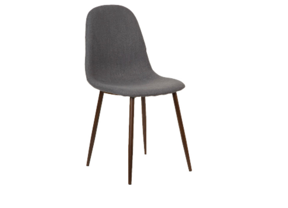 SILLA KIERO METAL/MADERA TELA GRIS