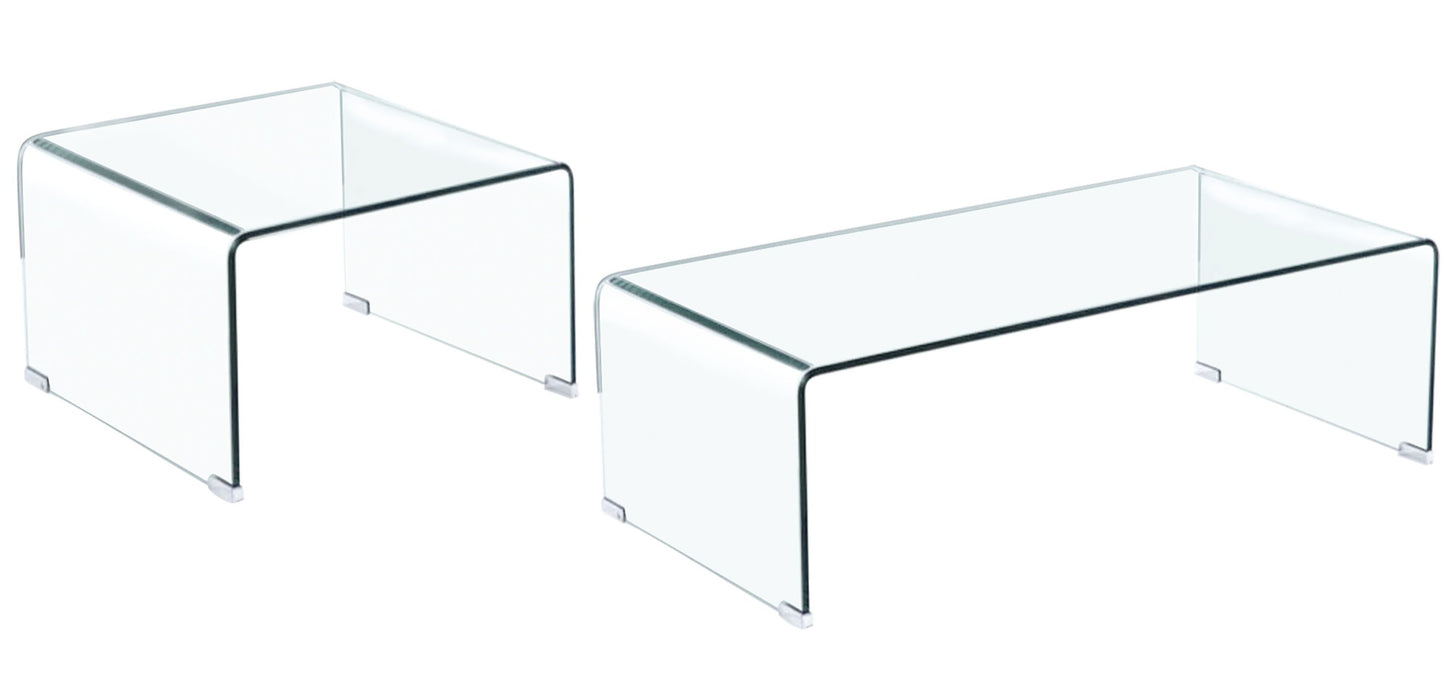 MESA LATERAL GRALA LISA TRANSPARENTE