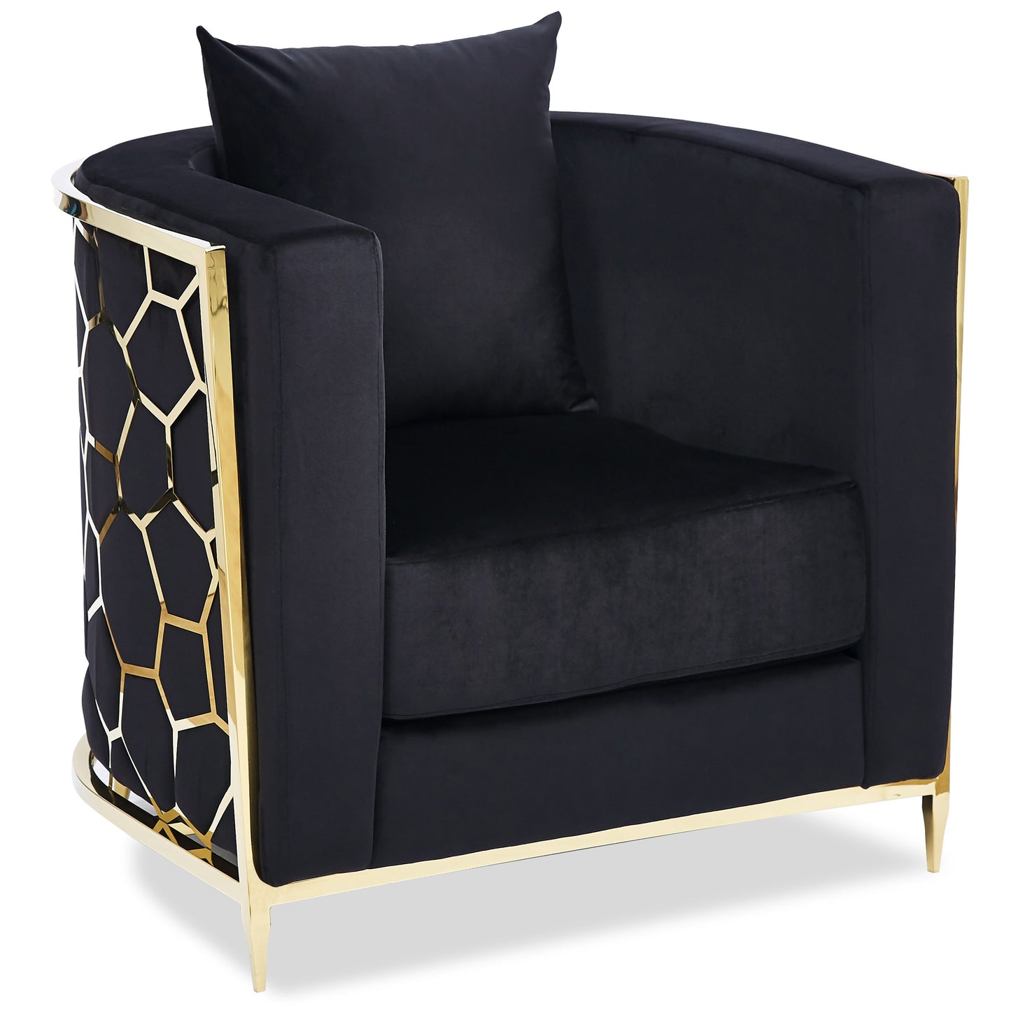 SILLON PANAL NEGRO/DORADO