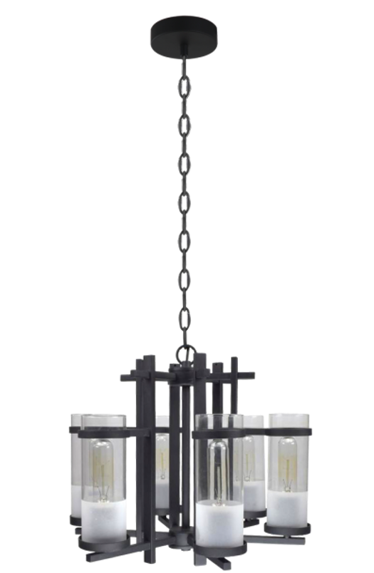 COLGANTE NEGRO 6 LUCES