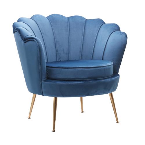 SILLON OCASIONAL GREYSI VELVET AZUL