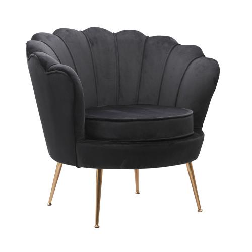 SILLON OCASIONAL GREYSI VELVET NEGRO