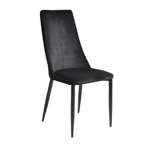 SILLA MAURA VELVET NEGRO