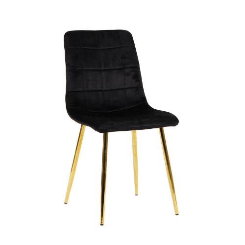 SILLA KARMIN VELVET NEGRO GOLD