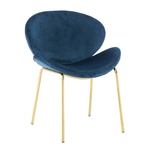 SILLA VIENNA VELVET AZUL GOLD