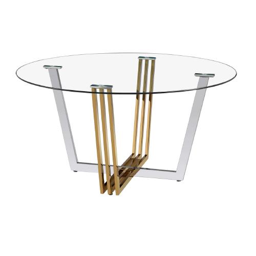 MESA DE COMEDOR REDONDO MIRANDA SILVER/GOLD