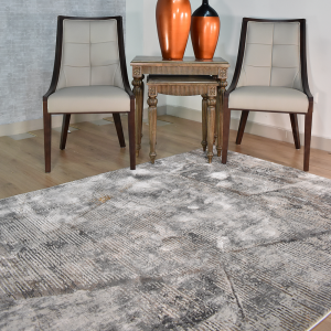 TAPETE HADIM GRIS ORO