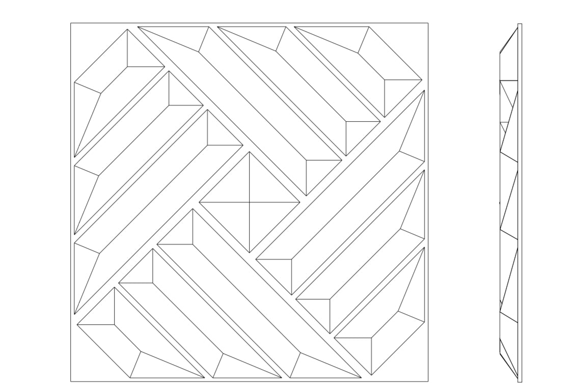 PANEL 3D PIRAMIDES